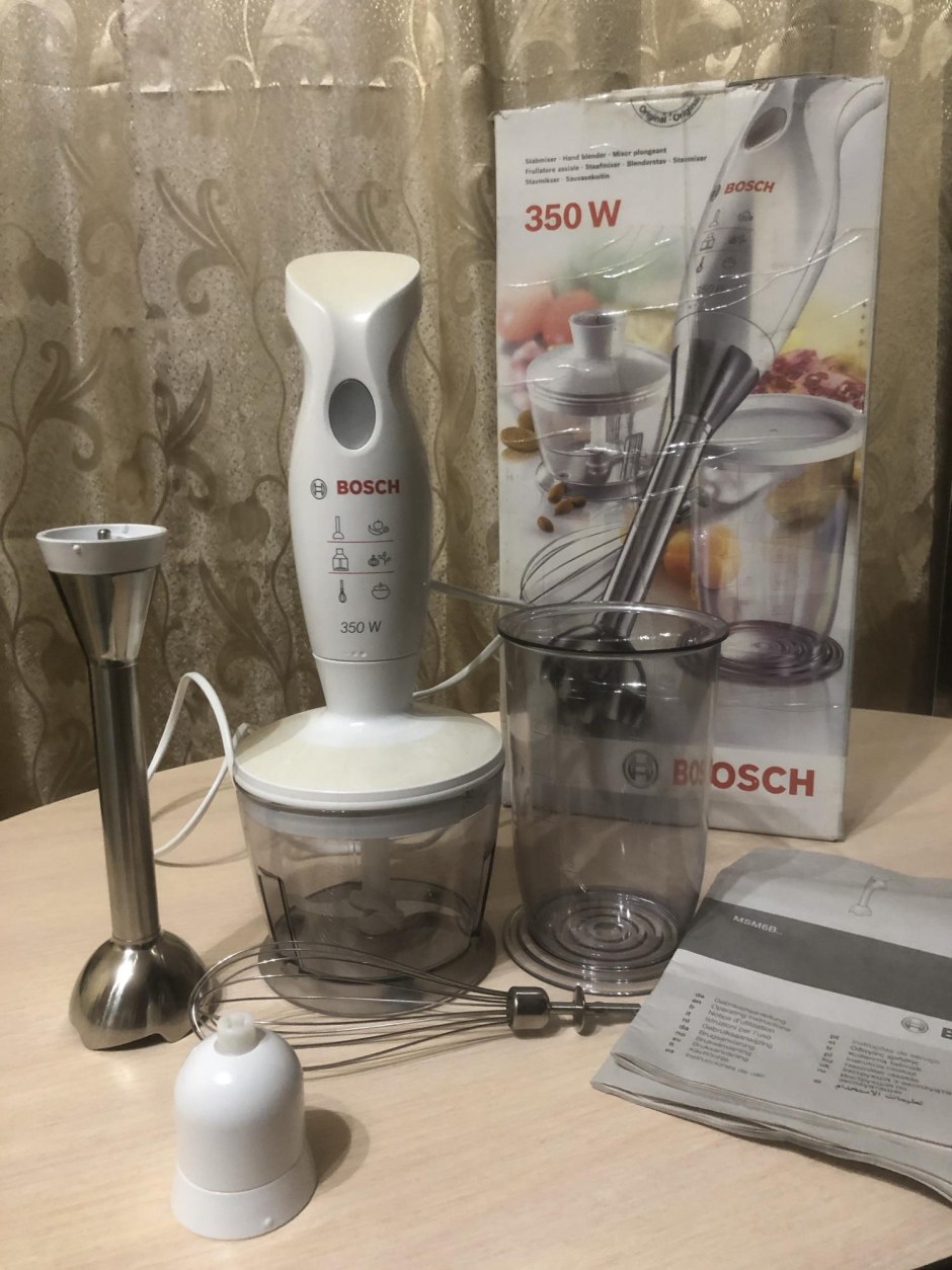 Блендер Bosch MSM 6b700, погружной, белый