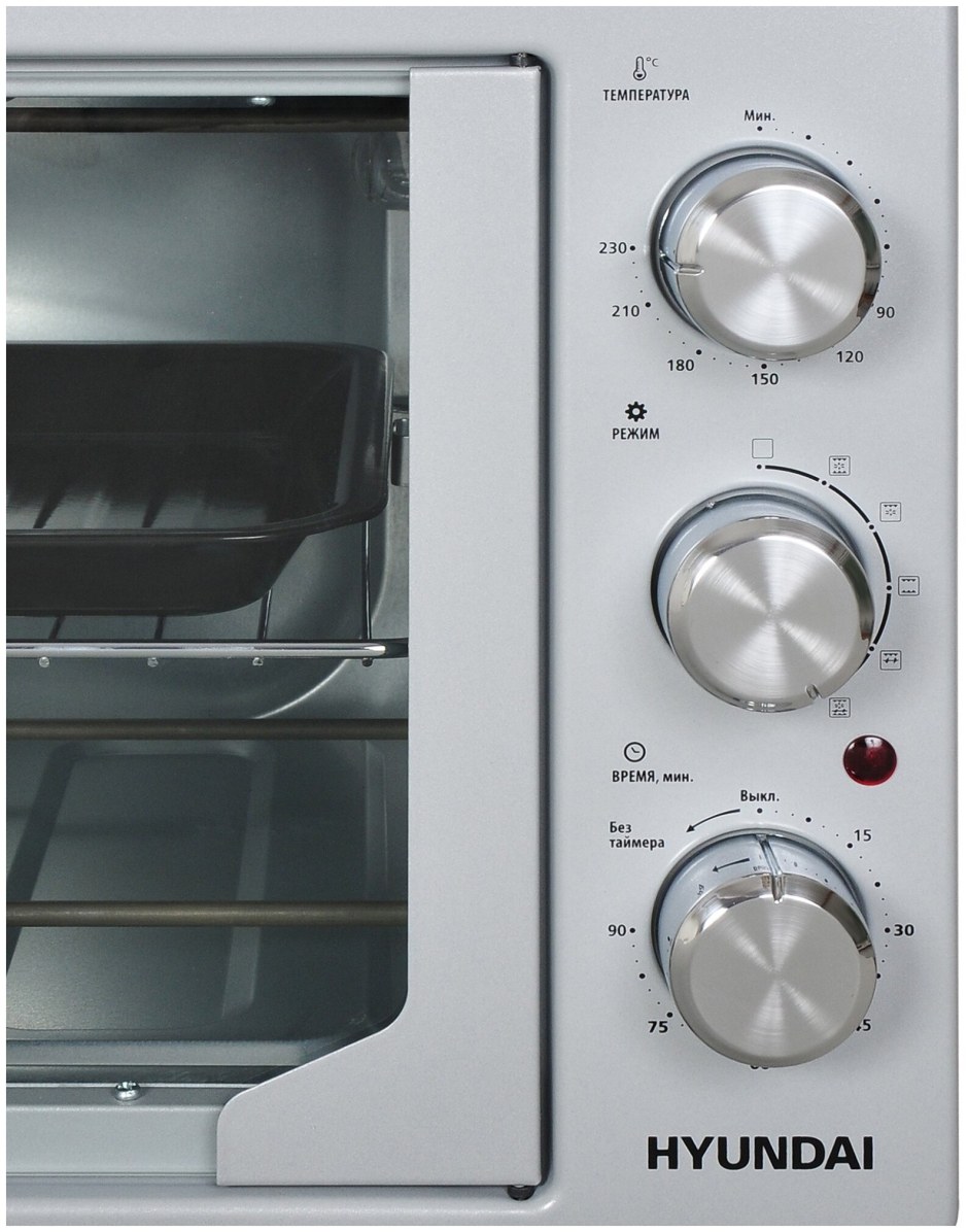 Мини-печь Hyundai mio-hy052 серебристый