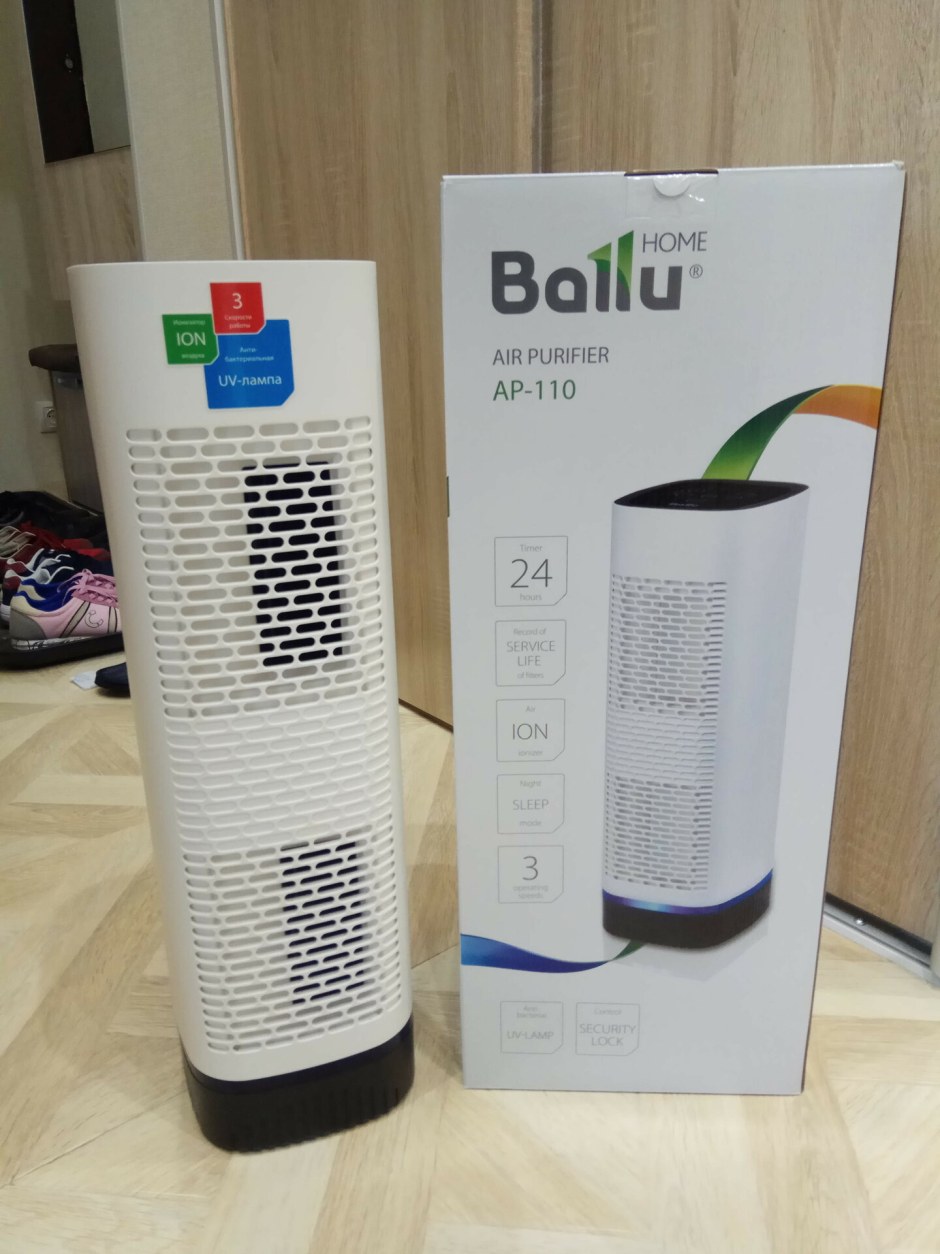 Воздухоочиститель Ballu AP-110, белый фильтры