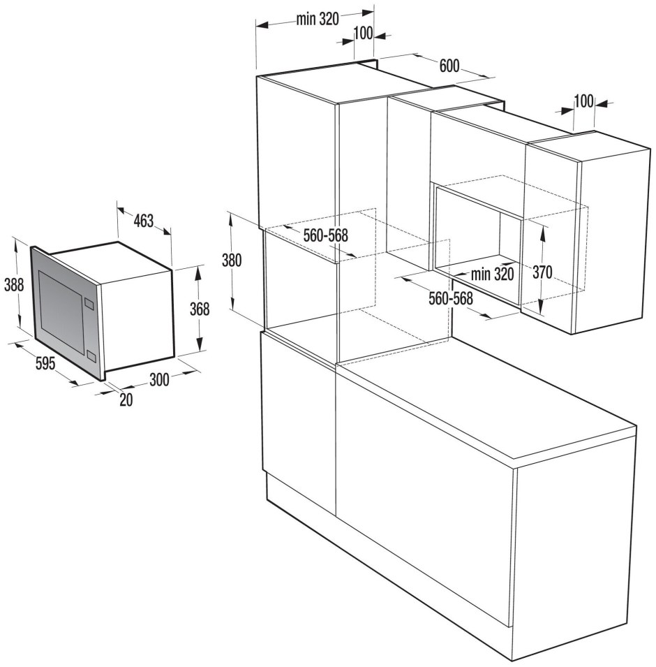 Микроволновая печь встраиваемая Gorenje bm201a4xg