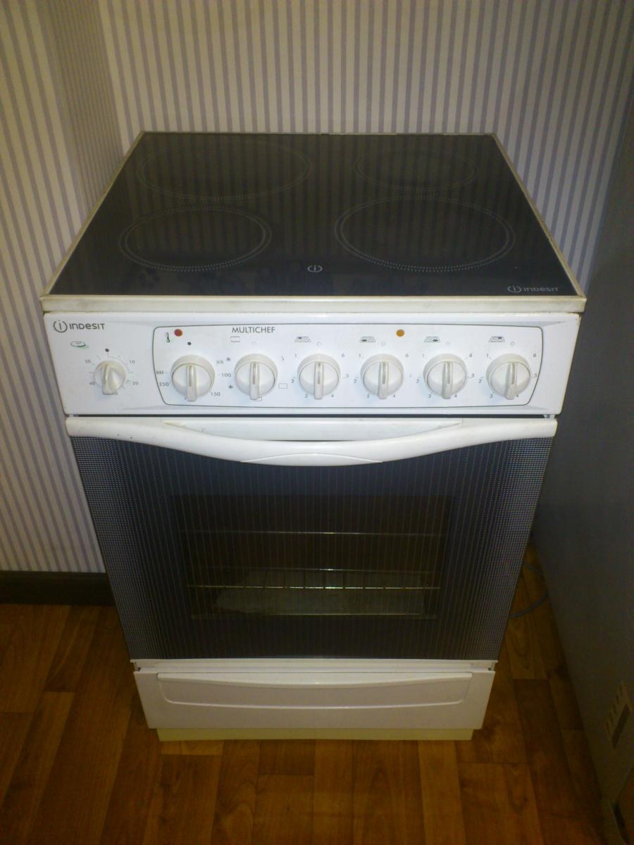 Indesit плита электрическая стеклокерамика