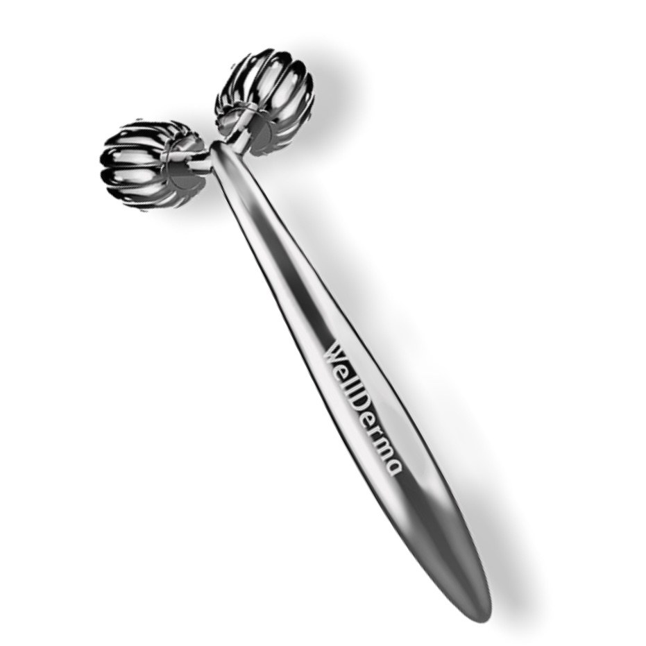 Роликовый массажёр WELLDERMA face Lifting Dark Silver Roller