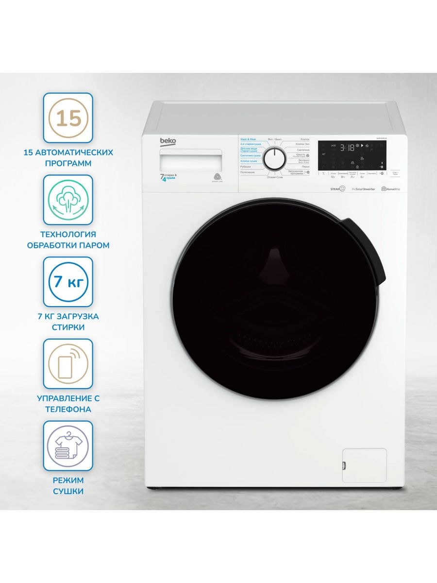 Стиральная машина beko pro smart inverter 7 кг (50 фото)