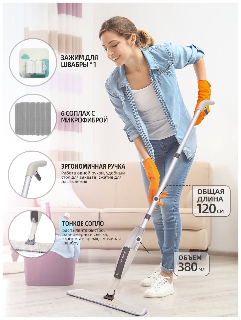 Spray Mop швабра с распылителем как заправить