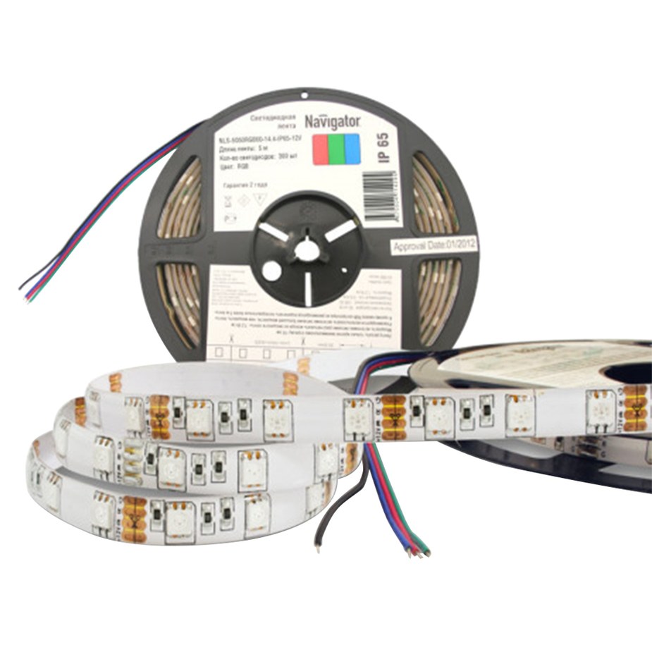 СД лента Navigator 71 447 NLS-5050rgb60-14.4-ip65-12v-Pro r5