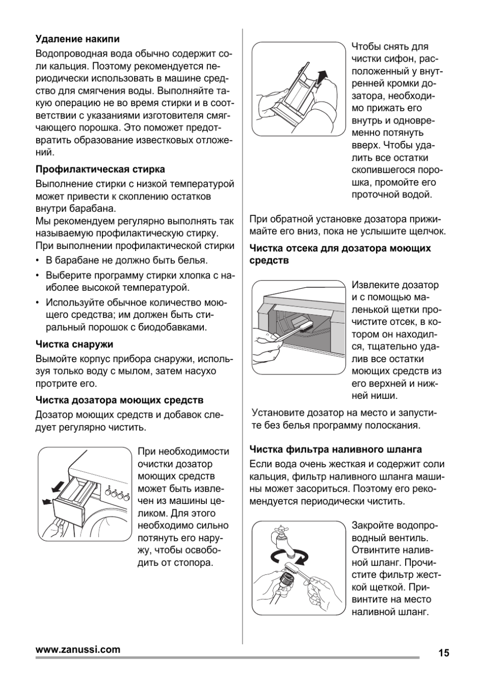 Занусси инструкция