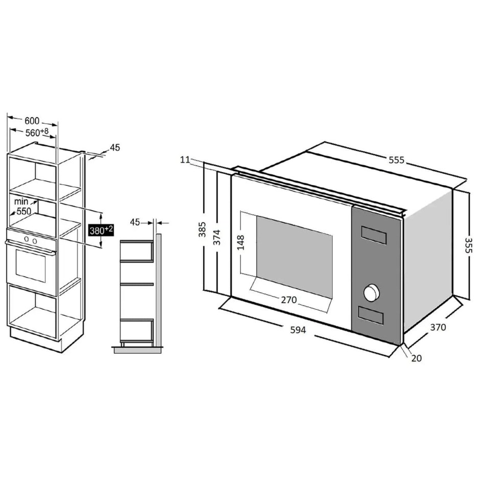 Микроволновая печь встраиваемая Kuppersberg HMW 650 B