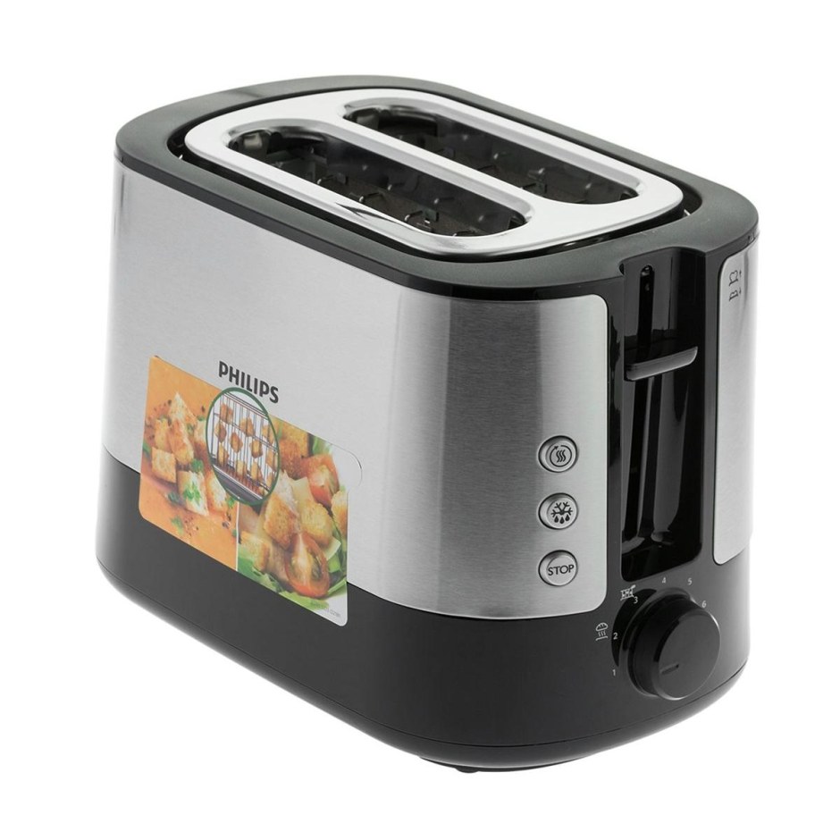 Тостер Philips hd2635/90, серебристый/черный