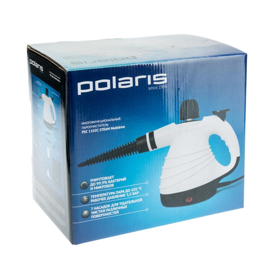 Polaris / пароочиститель компактный PSC 1102c Steam Multidrive, (Polaris)