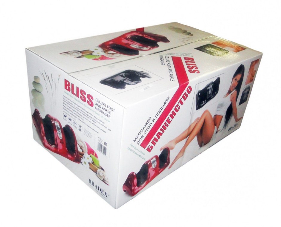 Массажёр для стоп, лодыжек и ног блаженство (foot Massager) красный (kz 0182)