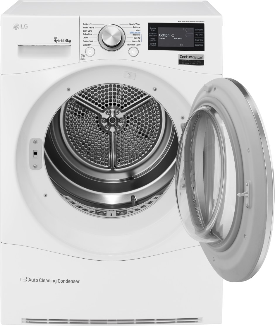 Сушильная машина LG rc90v9av2w сзади