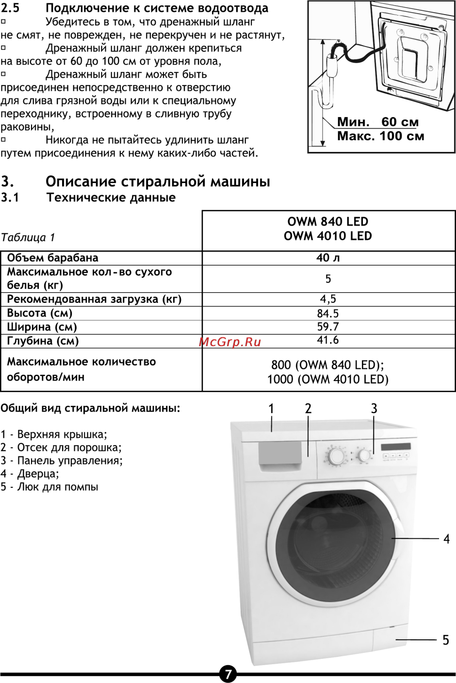 Vestel 840 стиральная машина инструкция