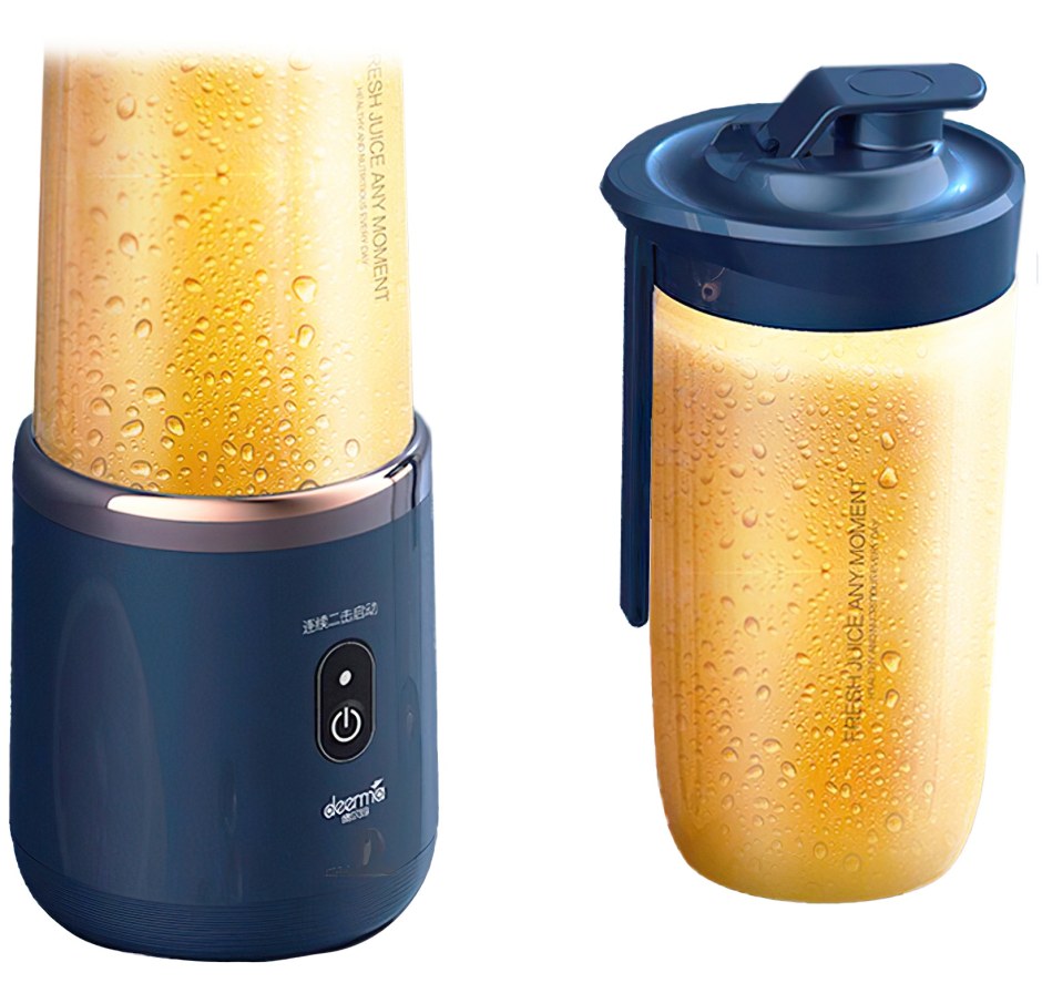 Портативный блендер Xiaomi Deerma Fruit Cup dem-nu06 (Navy Blue)