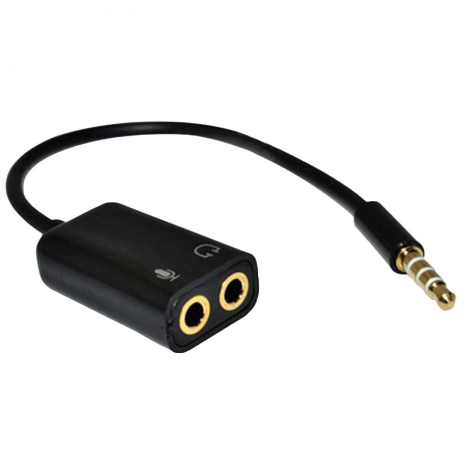 3.5Mm Jack Headphone+Mic Audio Splitter.
