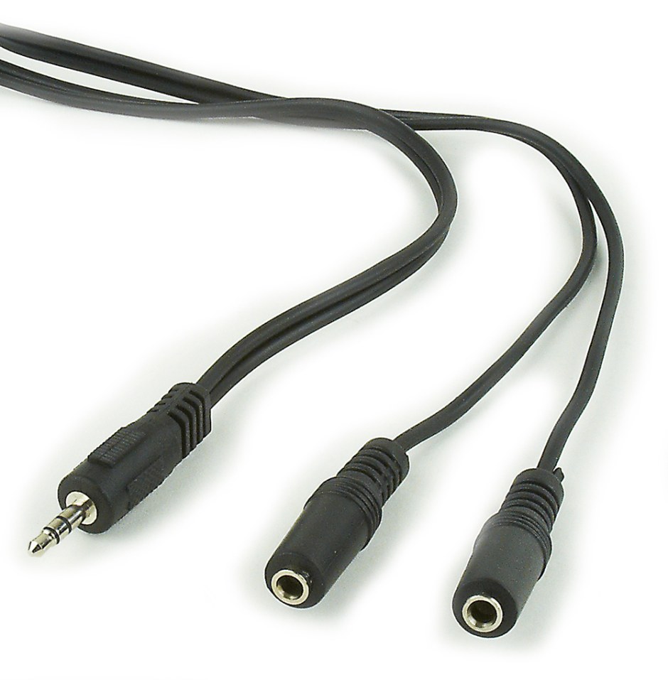 Gembird 3.5 Jack m - 2x3.5 Jack f White cca-417w
