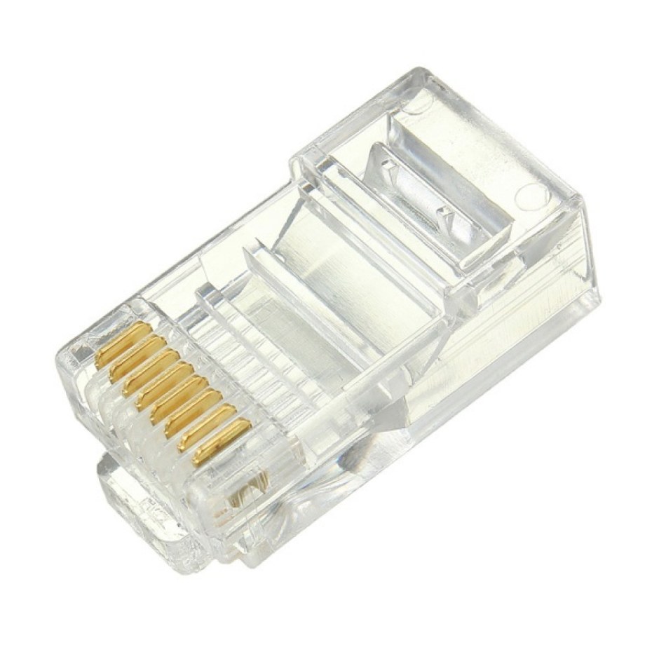 Коннекторы RJ-45 для UTP кабеля 5 кат, (100шт./уп.), VCOM.