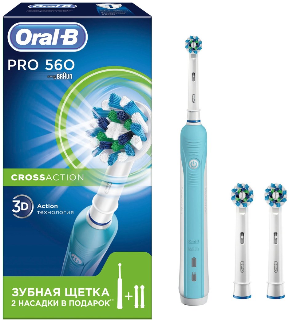 Электрическая зубная щетка oral-b Pro 560 Cross Action