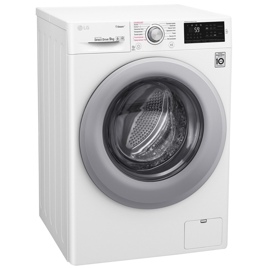 Стиральная машина LG f2m5hs4w, фронтальная, 7кг, 1200об/мин