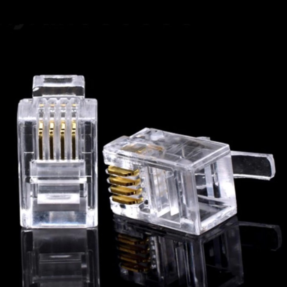 Коннекторы 4p4c (Телефонные разъемы) (RJ-11) уп. 100шт. (RJ-11 4p4c)