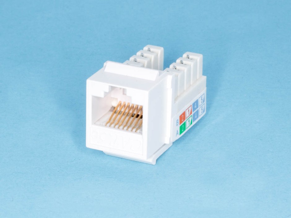 Розетка RJ-45 8p8c, кат.5е, универсальная, двойная, PCNET (EBKU-2-4) 2хrj45