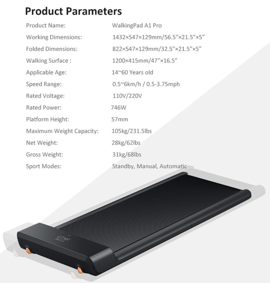 WALKINGPAD a1 Pro Black