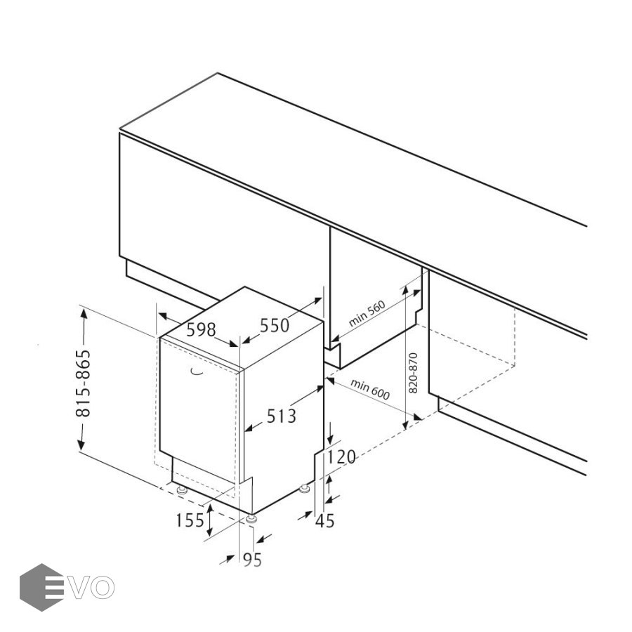 Посудомоечная машина Flavia bi 60 Kaskata Light s
