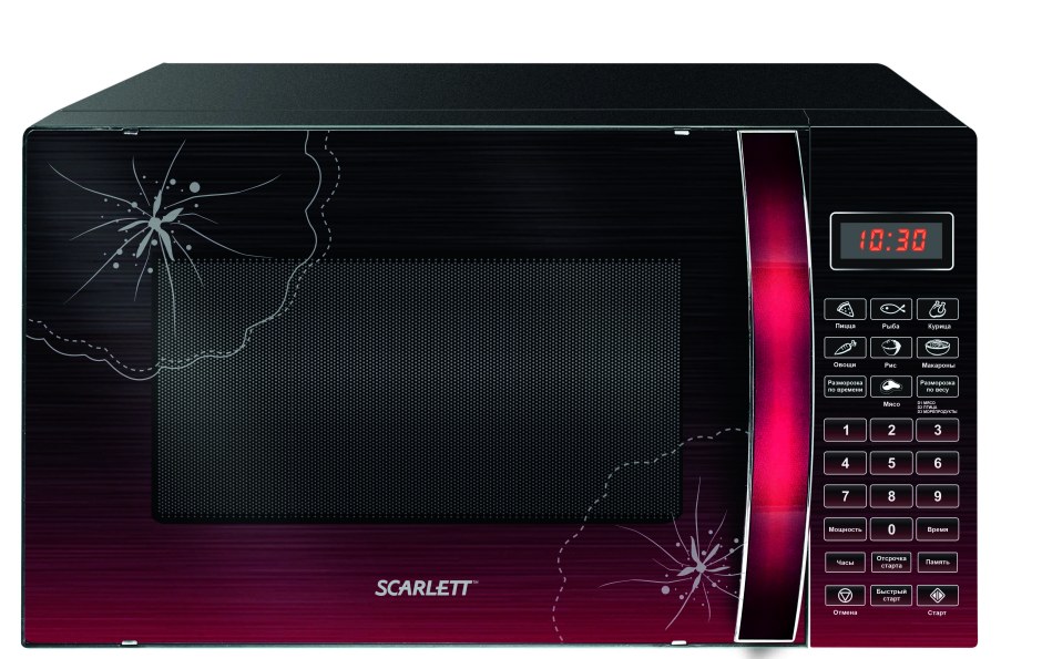 Микроволновая печь Scarlett SC-mw9020s04d черный, красный