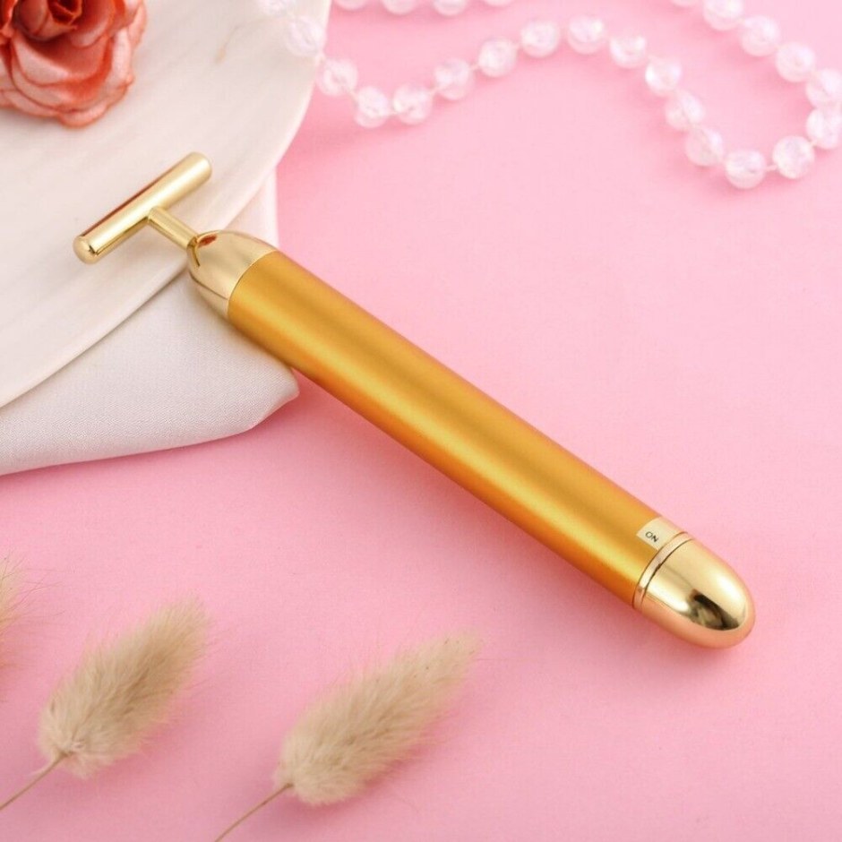 Японский ионный вибромассажер Energy Beauty Bar Revoskin Gold
