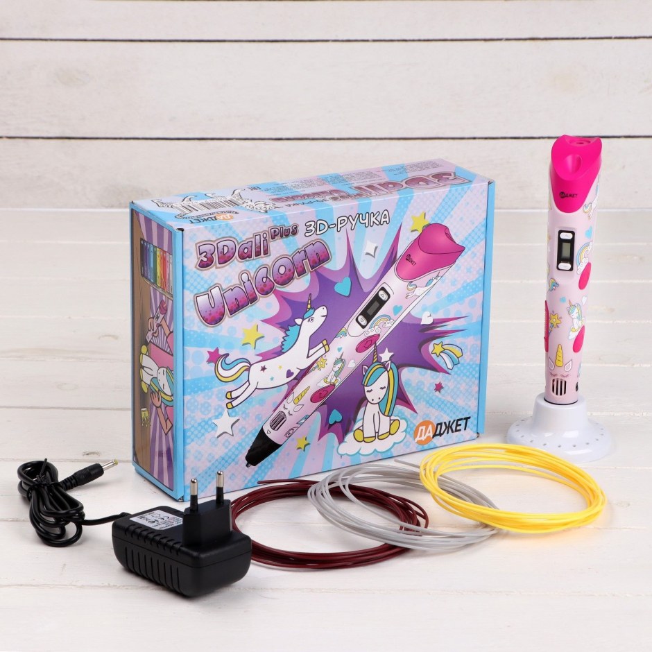 3d ручка 3dali Plus Unicorn, ABS И PLA, (Kit fb0021u), трафарет + пластик 7662954