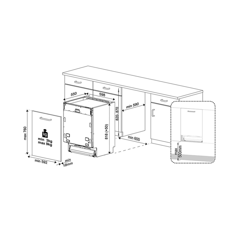 Kuppersbusch GX 6500.0 V схема встраивания